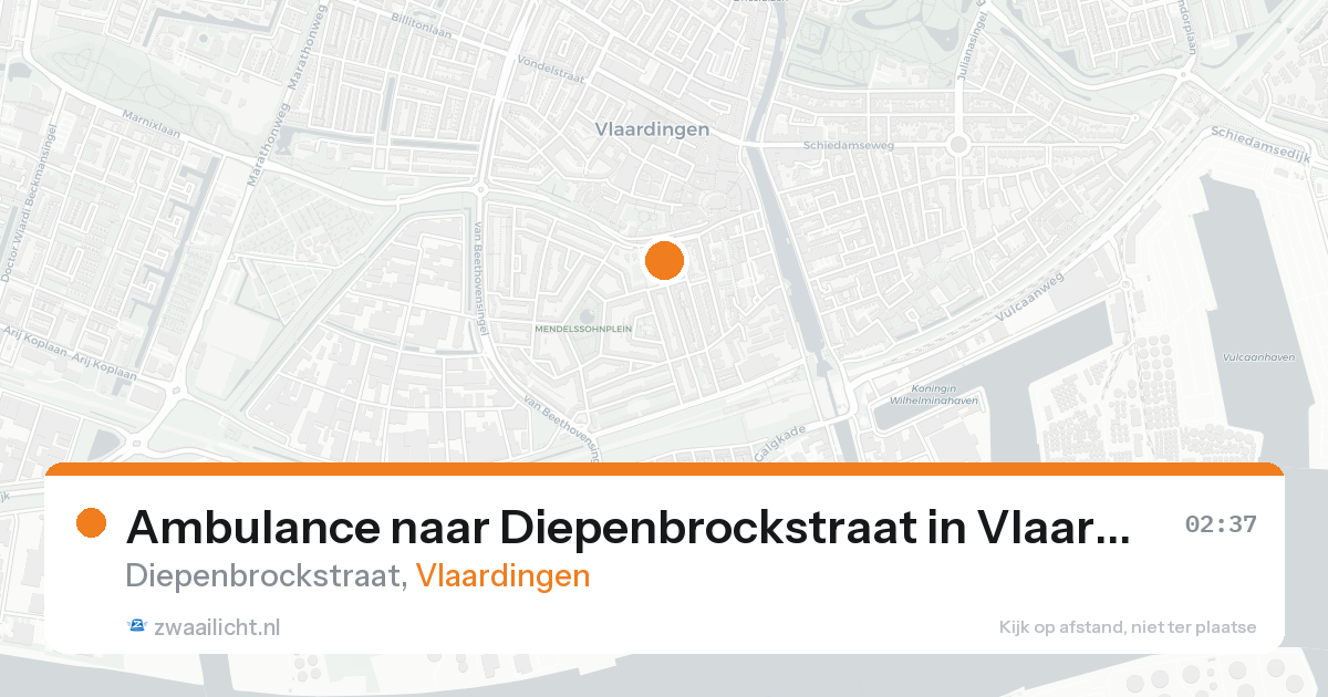 Ambulance naar Diepenbrockstraat in Vlaardingen — 16 aug 2026