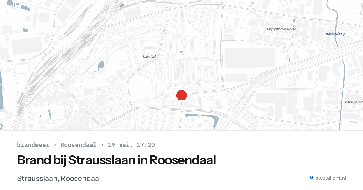 Brand bij Strausslaan in Roosendaal — 19 mei 2026