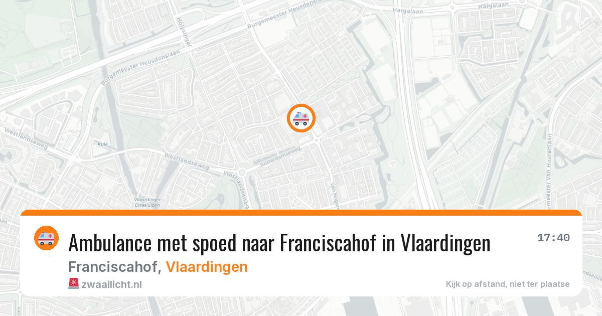 Ambulance met spoed naar Franciscahof in Vlaardingen — 25 jun 2026