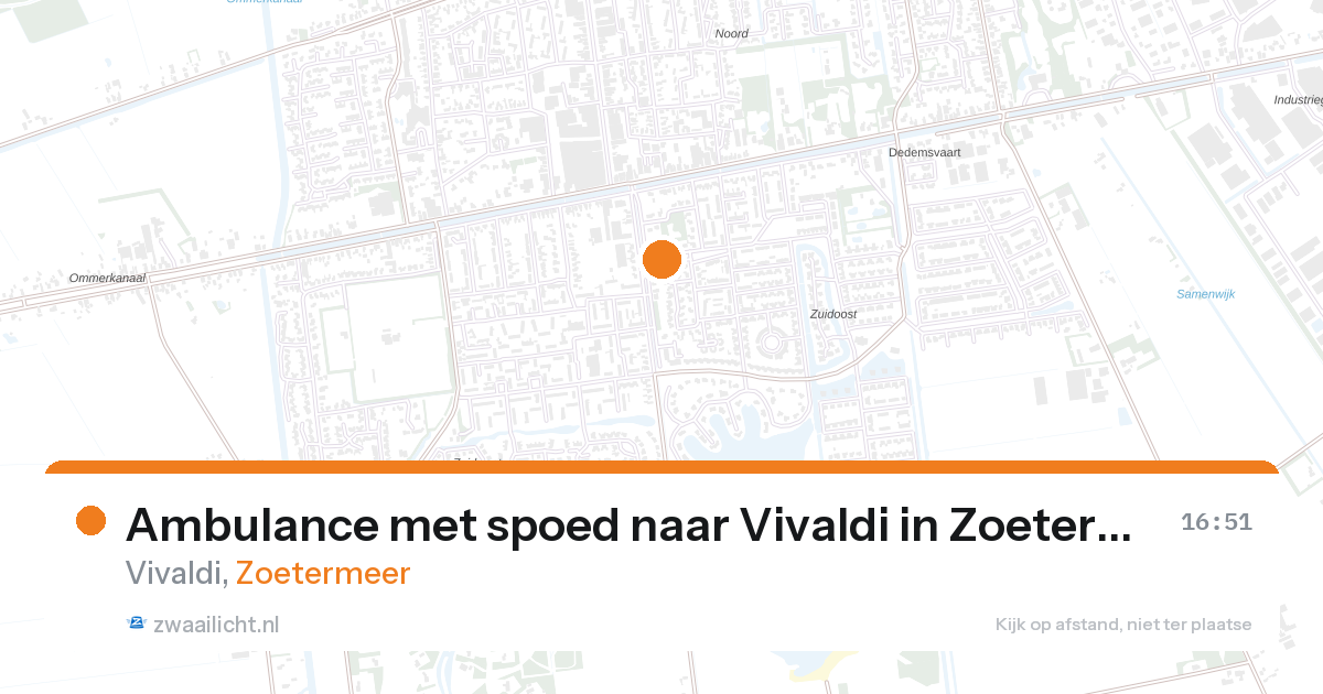 Ambulance met spoed naar Vivaldi in Zoetermeer — 27 aug 2026