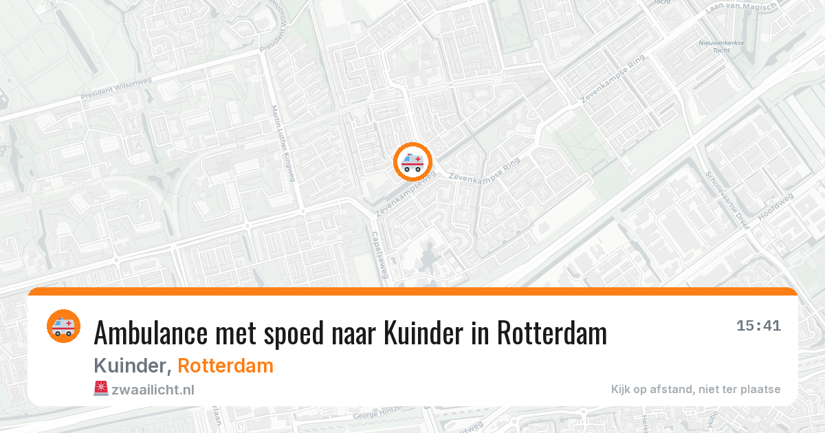 Ambulance met spoed naar Kuinder in Rotterdam — 15 jun 2026