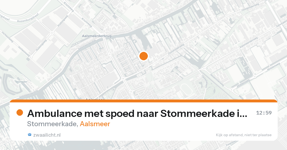 Ambulance met spoed naar Stommeerkade in Aalsmeer — 21 aug 2026