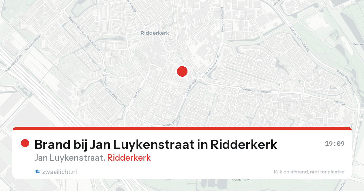 Brand bij Jan Luykenstraat in Ridderkerk — 7 feb 2026