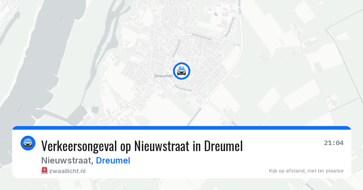 Verkeersongeval op Nieuwstraat in Dreumel — 4 apr 2026