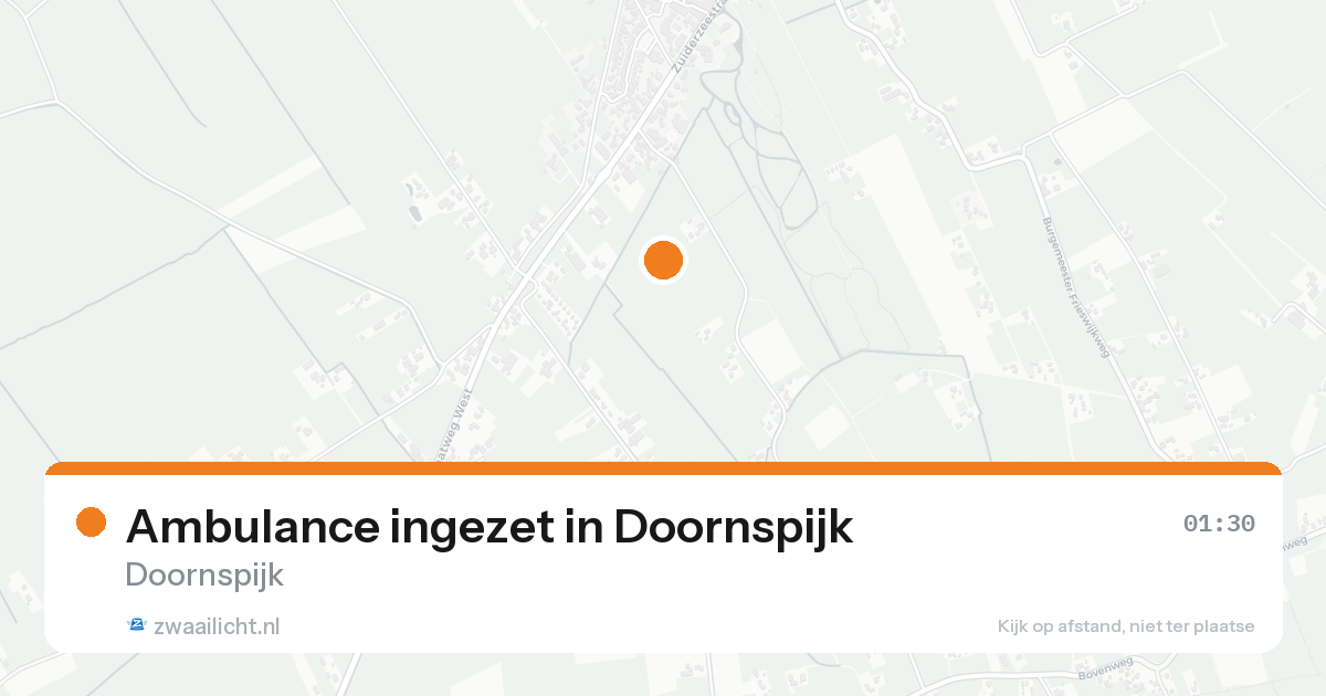 Ambulance ingezet in Doornspijk — 20 aug 2026