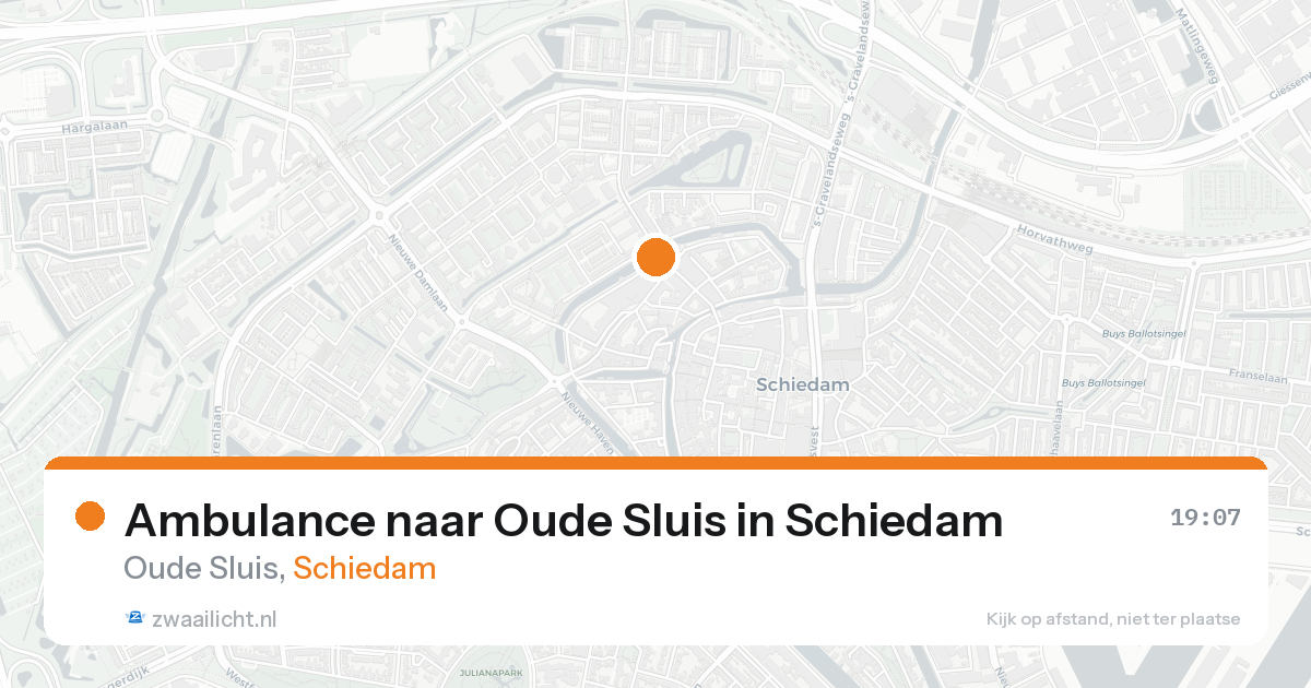 Ambulance naar Oude Sluis in Schiedam — 16 aug 2026
