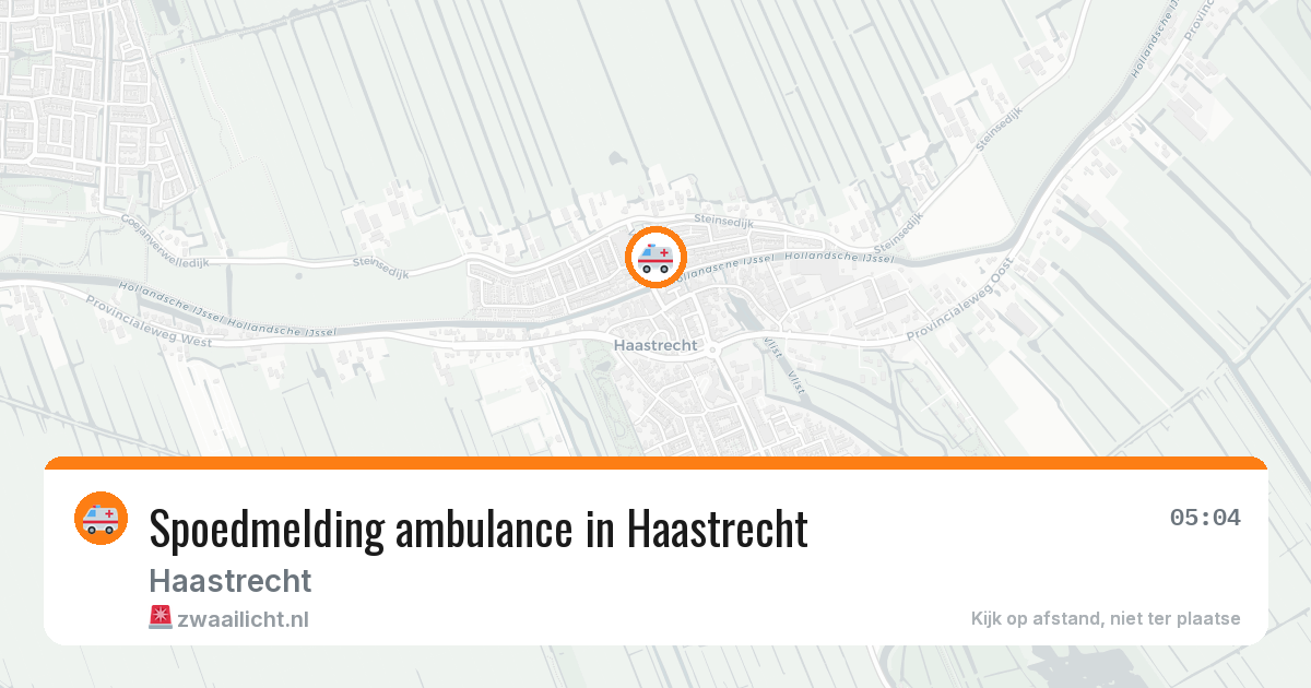 Spoedmelding ambulance in Haastrecht — 2 aug 2026