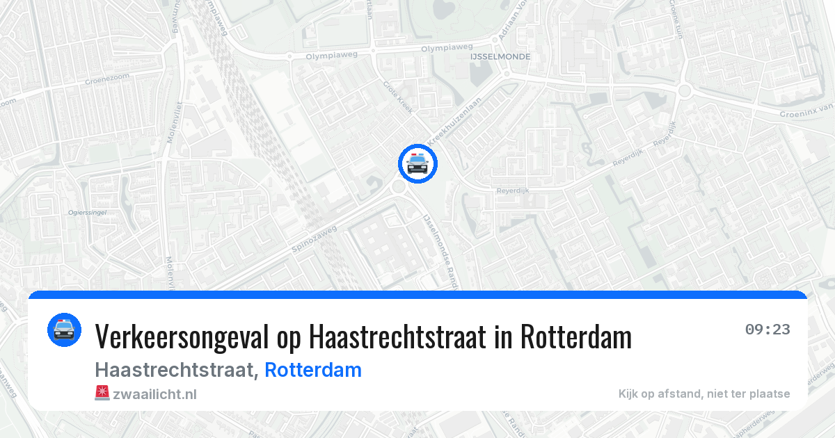 Verkeersongeval op Haastrechtstraat in Rotterdam — 22 jul 2026