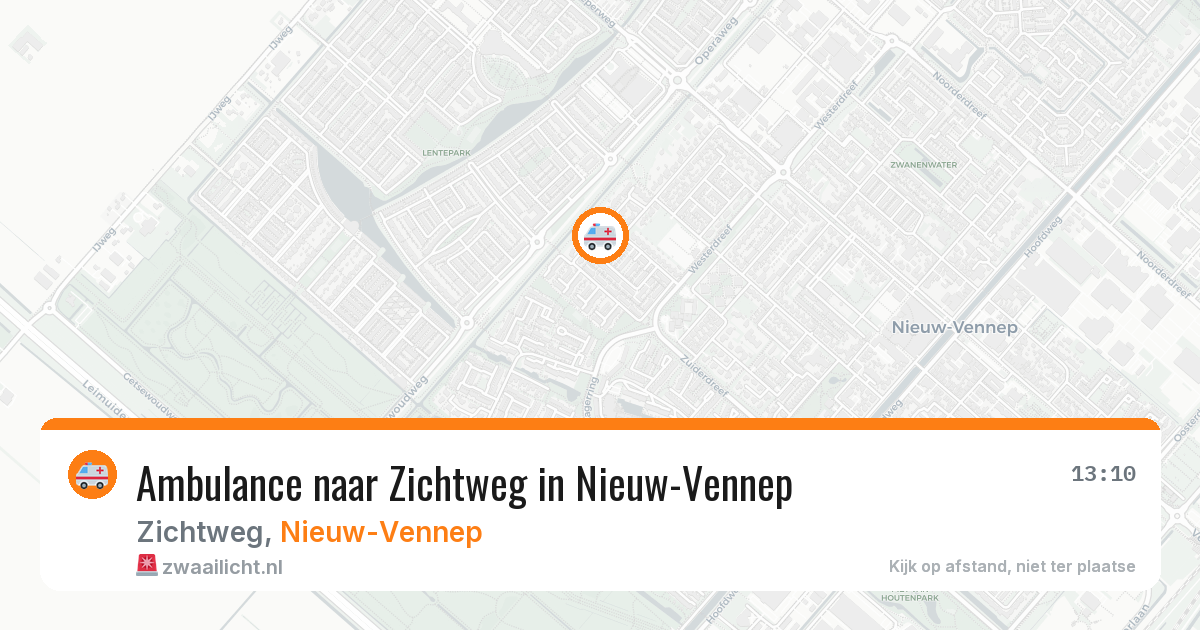 Ambulance naar Zichtweg in Nieuw-Vennep — 4 jul 2026
