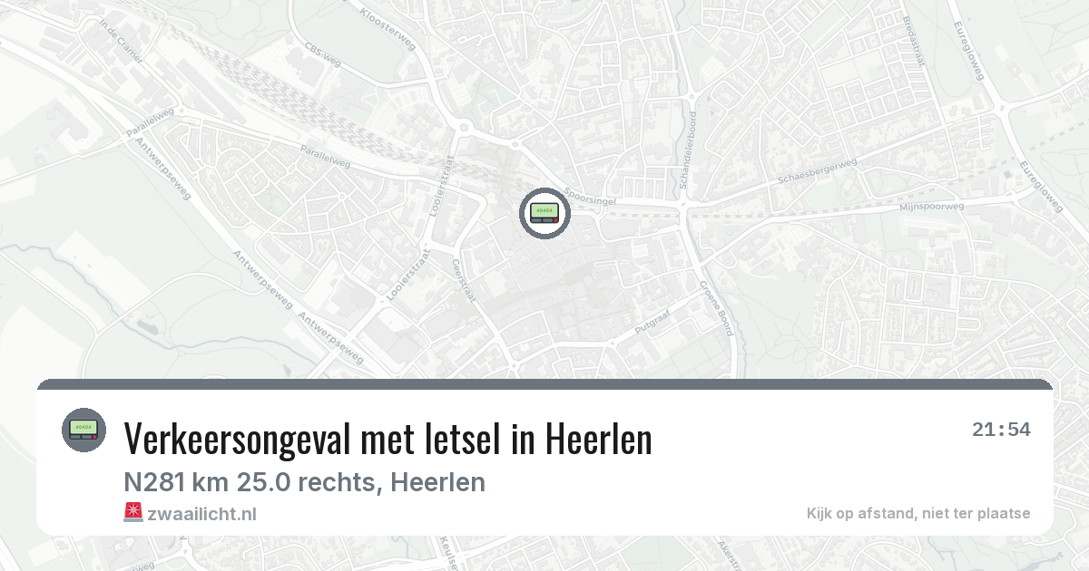 Verkeersongeval met letsel in Heerlen — 31 jul 2026