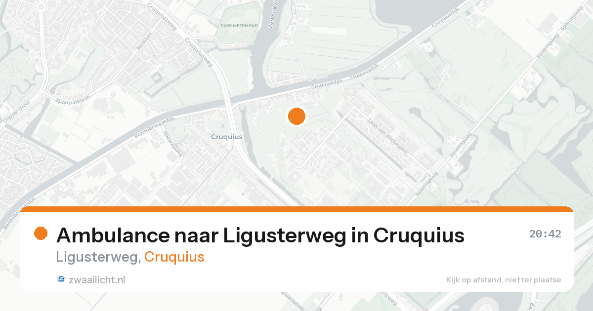 Ambulance naar Ligusterweg in Cruquius — 24 aug 2026