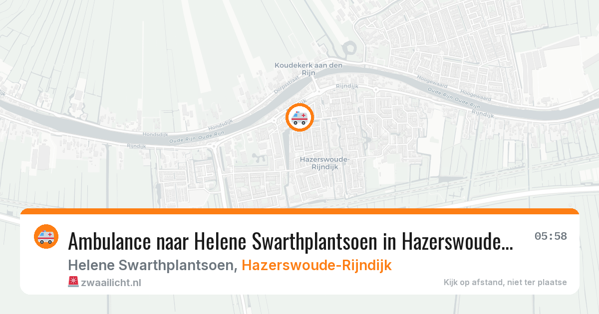 Ambulance naar Helene Swarthplantsoen in Hazerswoude-Rijndijk — 17 jul 2026