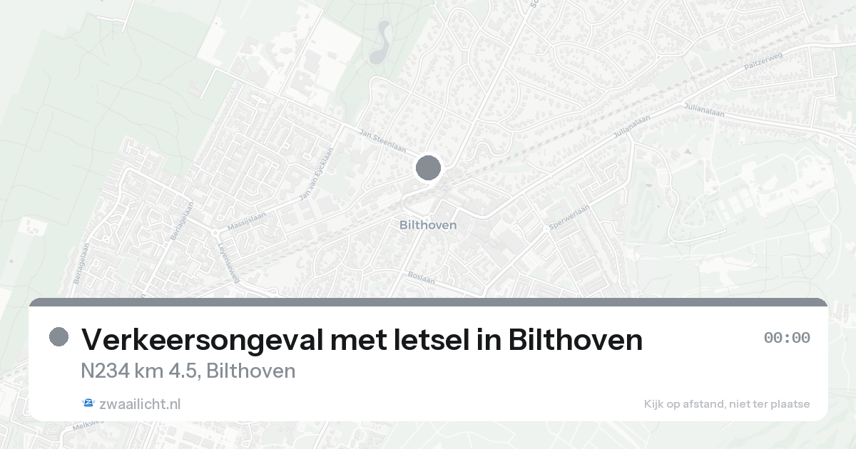 Verkeersongeval met letsel in Bilthoven — 30 jan 2026
