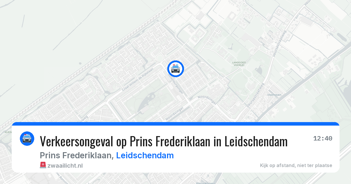 Verkeersongeval op Prins Frederiklaan in Leidschendam — 9 jul 2026