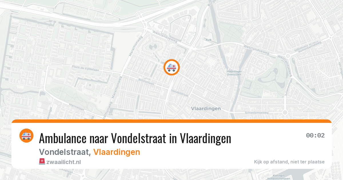 Ambulance naar Vondelstraat in Vlaardingen — 6 aug 2026