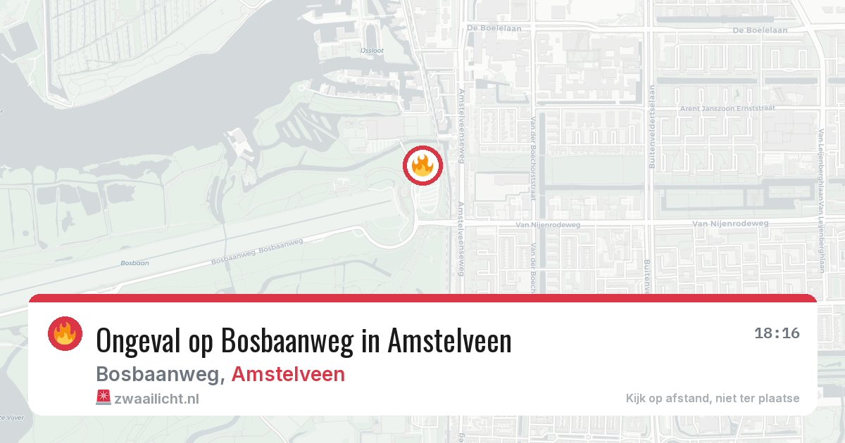 Ongeval op Bosbaanweg in Amstelveen — 25 jun 2026