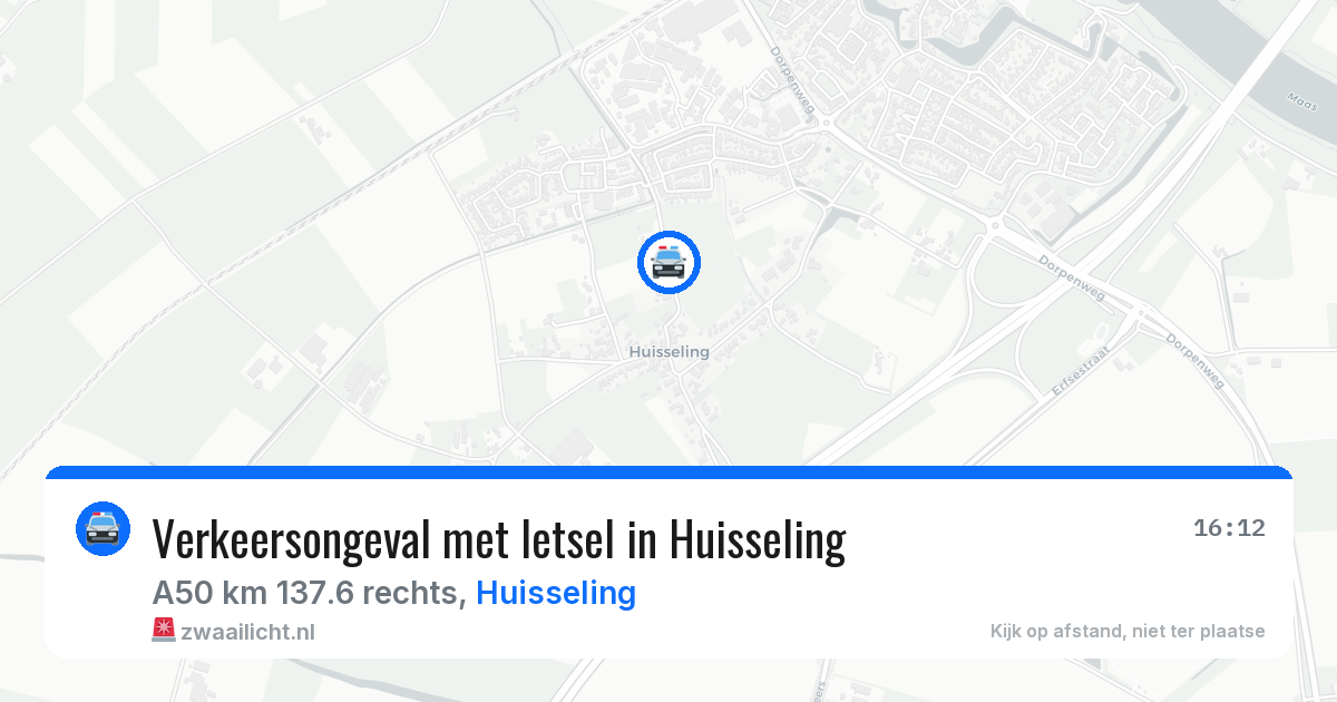 Verkeersongeval met letsel in Huisseling — 3 apr 2026