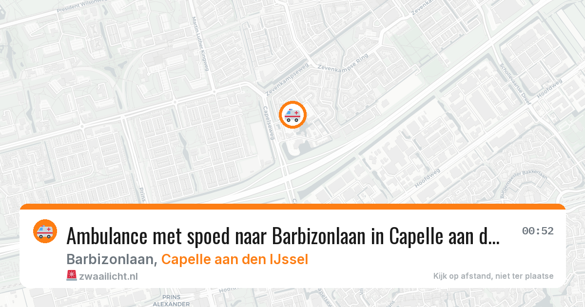 Ambulance met spoed naar Barbizonlaan in Capelle aan den IJssel — 11 mei 2026