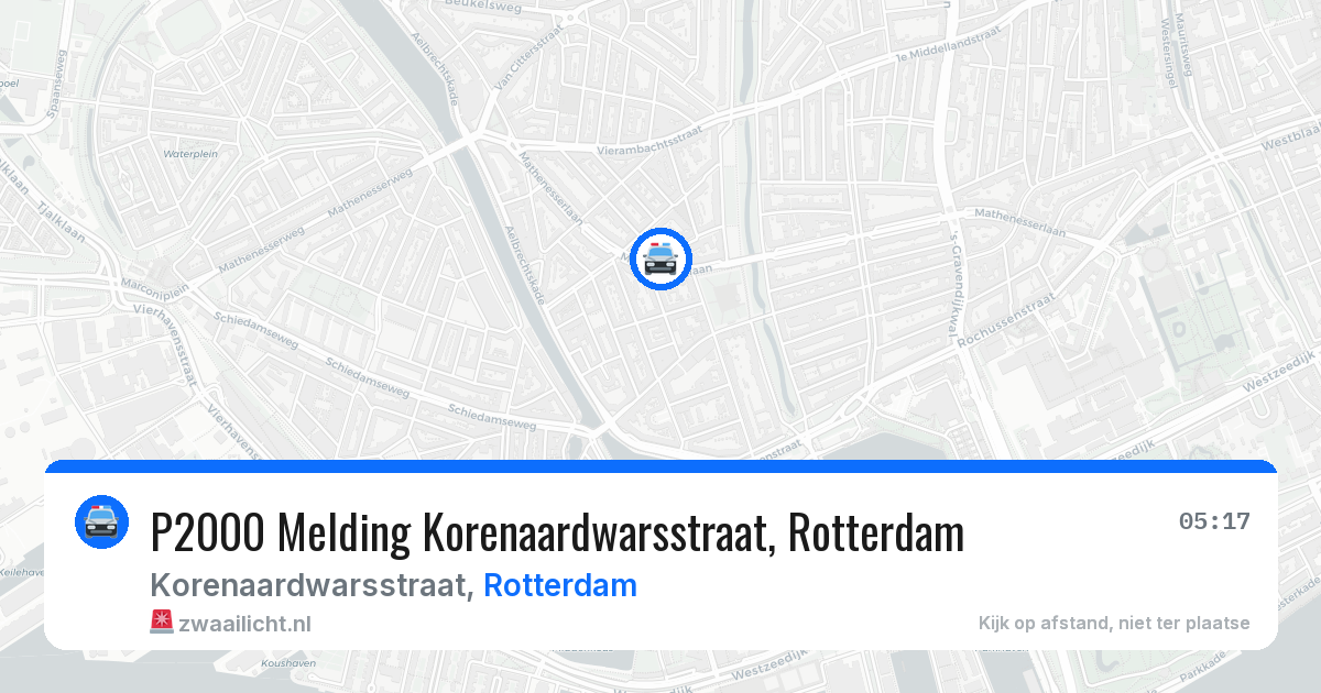 P2000 Melding Korenaardwarsstraat, Rotterdam — 14 jun 2026