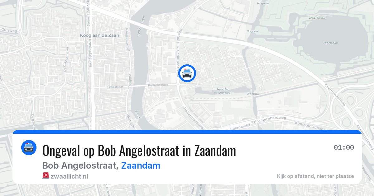 Ongeval op Bob Angelostraat in Zaandam — 3 jul 2026