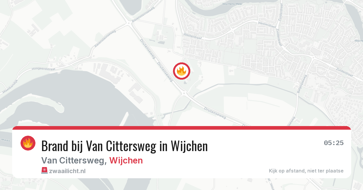 Brand bij Van Cittersweg in Wijchen — 25 mrt 2026