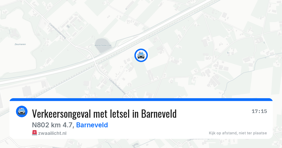 Verkeersongeval met letsel in Barneveld — 21 mrt 2026