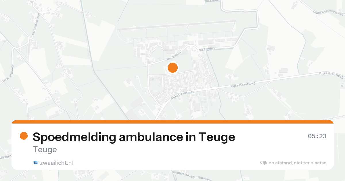 Spoedmelding ambulance in Teuge — 19 aug 2026