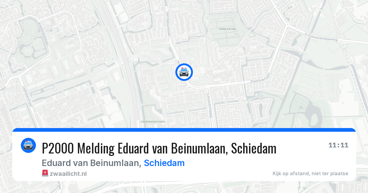 P2000 Melding Eduard van Beinumlaan, Schiedam — 5 jun 2026