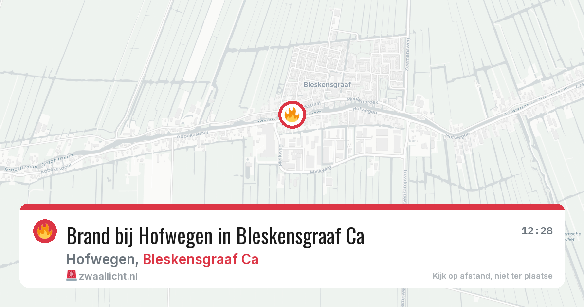 Brand bij Hofwegen in Bleskensgraaf Ca — 25 mei 2026