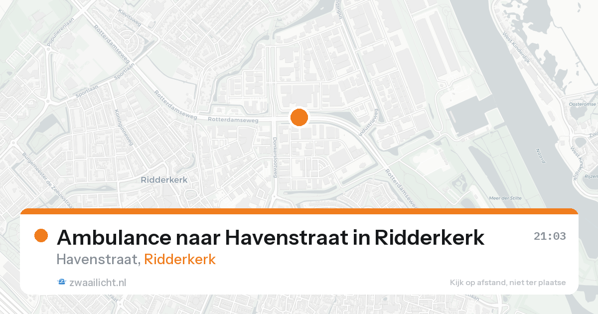 Ambulance naar Havenstraat in Ridderkerk — 4 mrt 2026