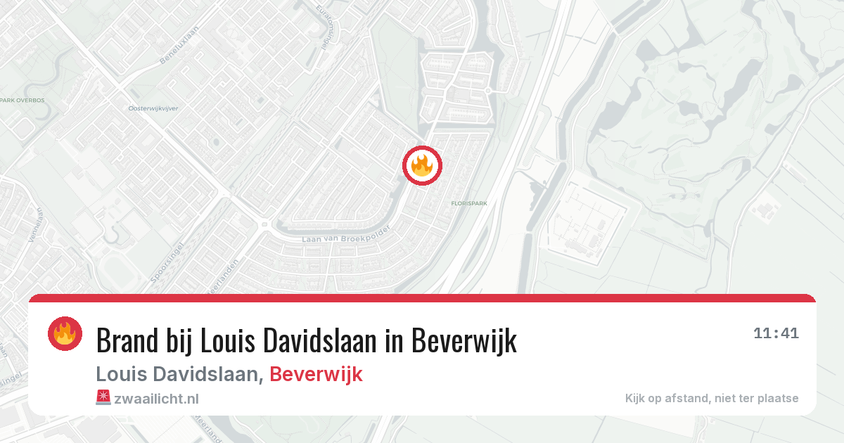 Brand bij Louis Davidslaan in Beverwijk — 21 mrt 2026