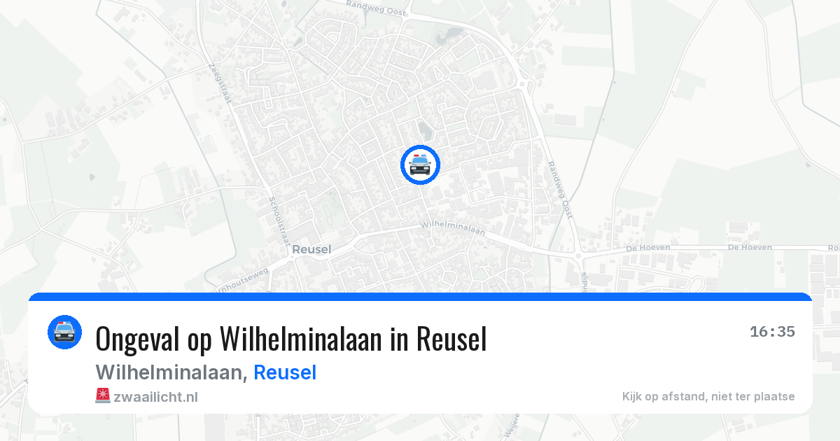 Ongeval op Wilhelminalaan in Reusel — 18 apr 2026