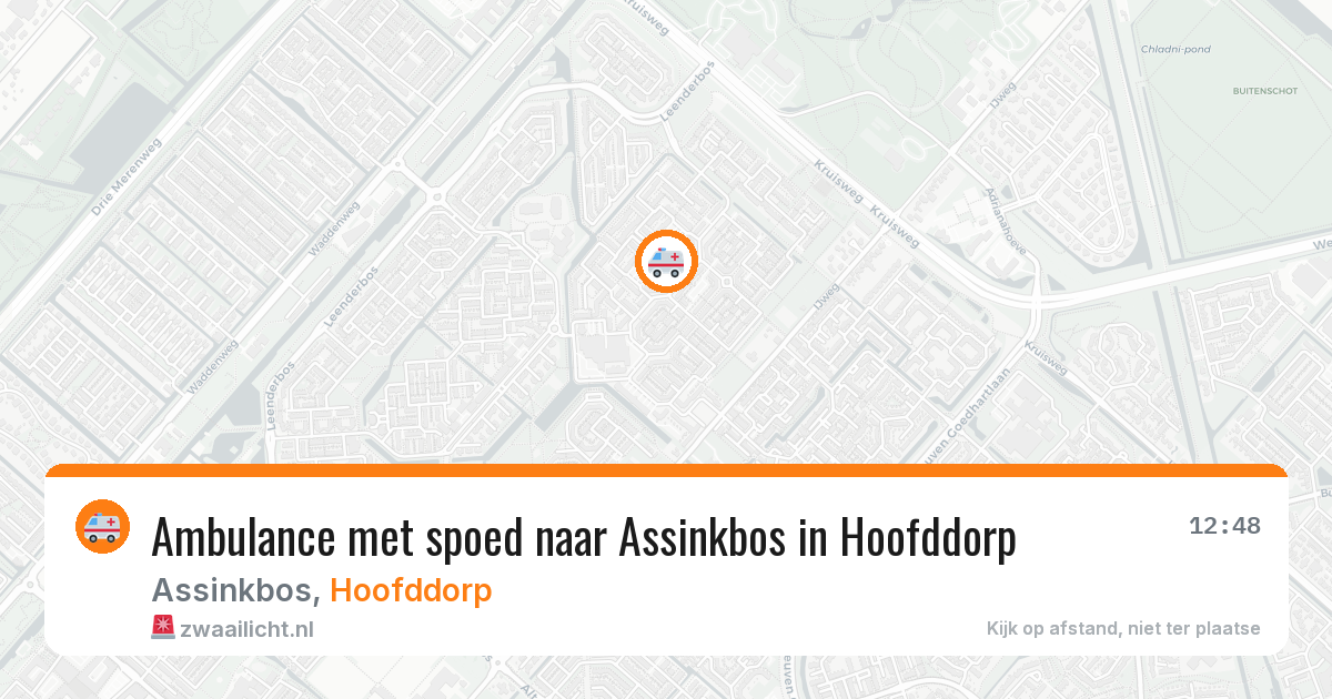 Ambulance met spoed naar Assinkbos in Hoofddorp — 19 apr 2026