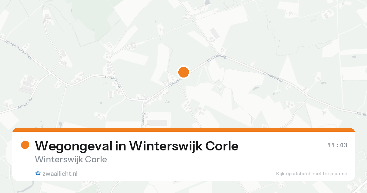 Wegongeval in Winterswijk Corle — 23 jun 2026