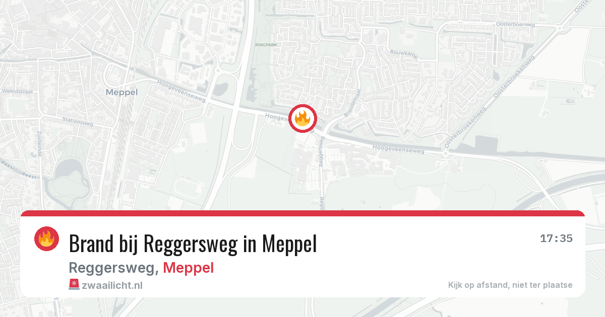 Brand bij Reggersweg in Meppel — 1 aug 2026