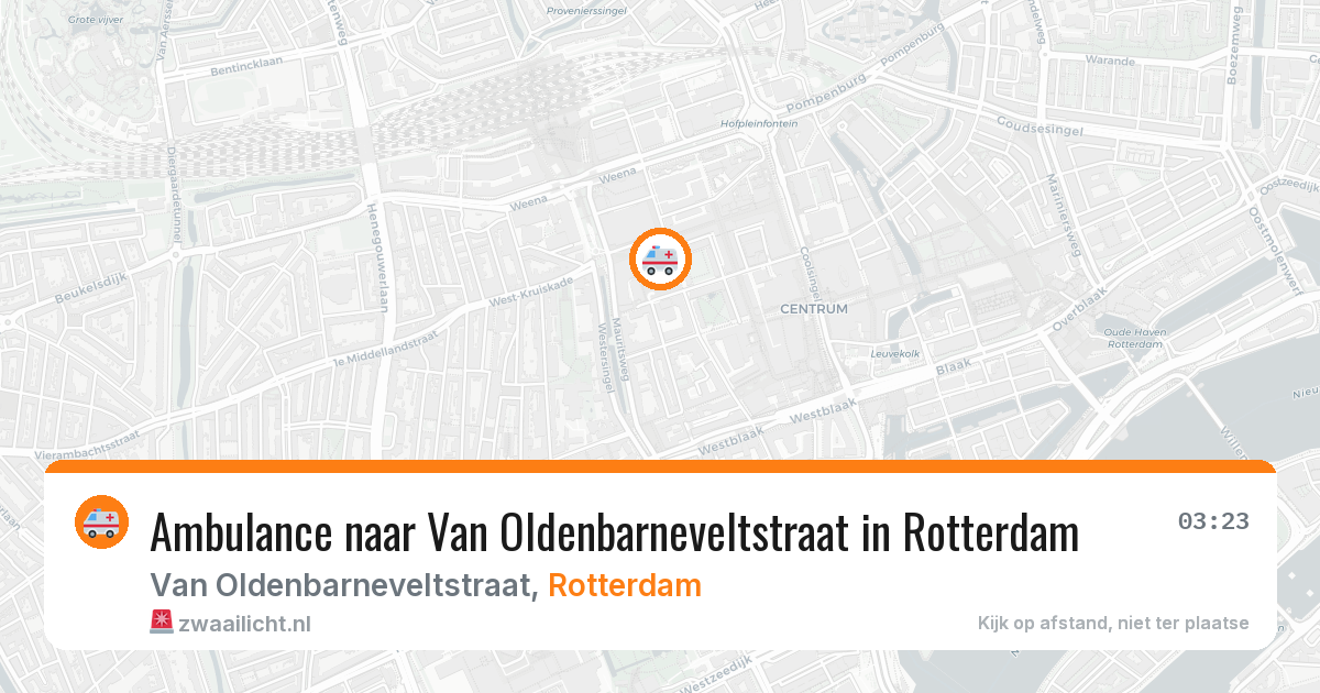 Ambulance naar Van Oldenbarneveltstraat in Rotterdam — 22 mrt 2026