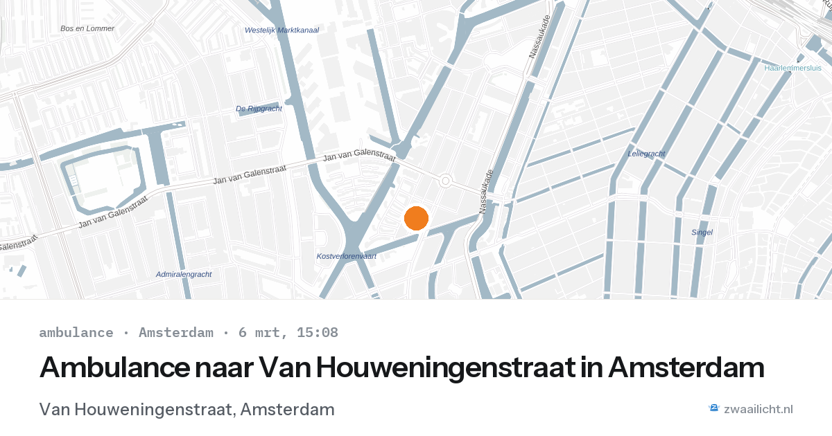 Ambulance naar Van Houweningenstraat in Amsterdam — 6 mrt 2026