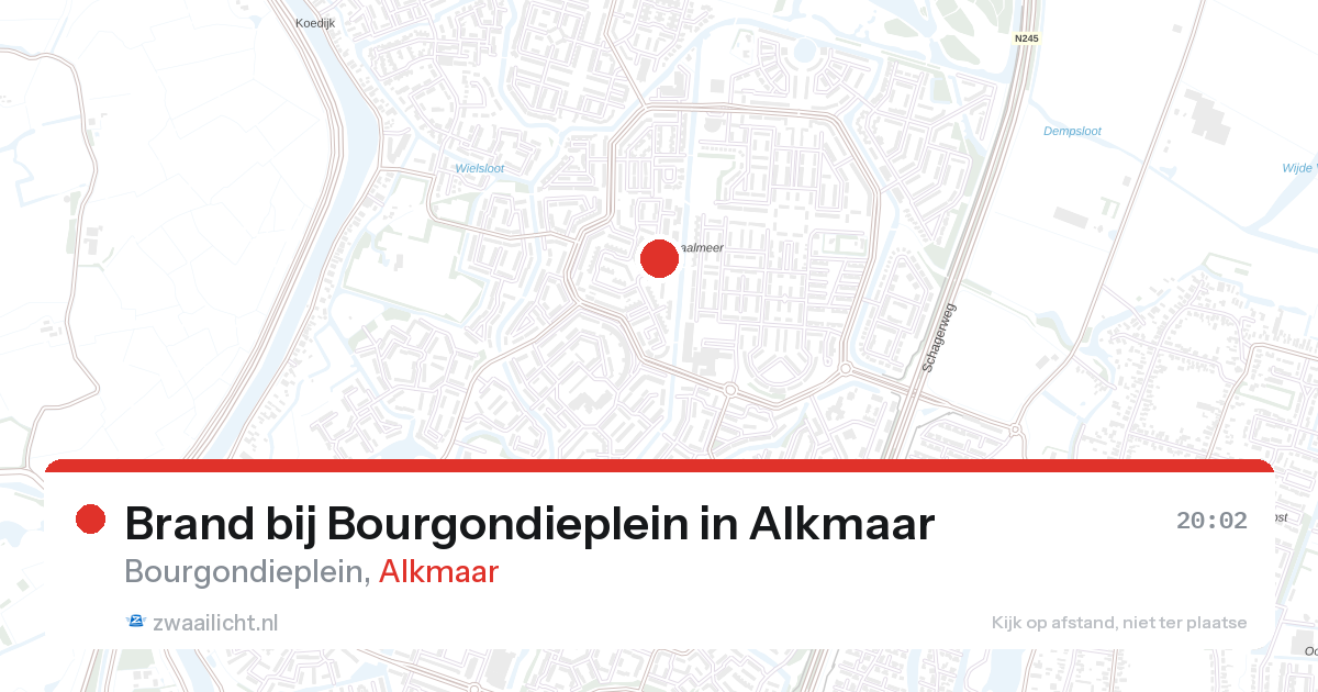 Brand bij Bourgondieplein in Alkmaar — 25 feb 2026