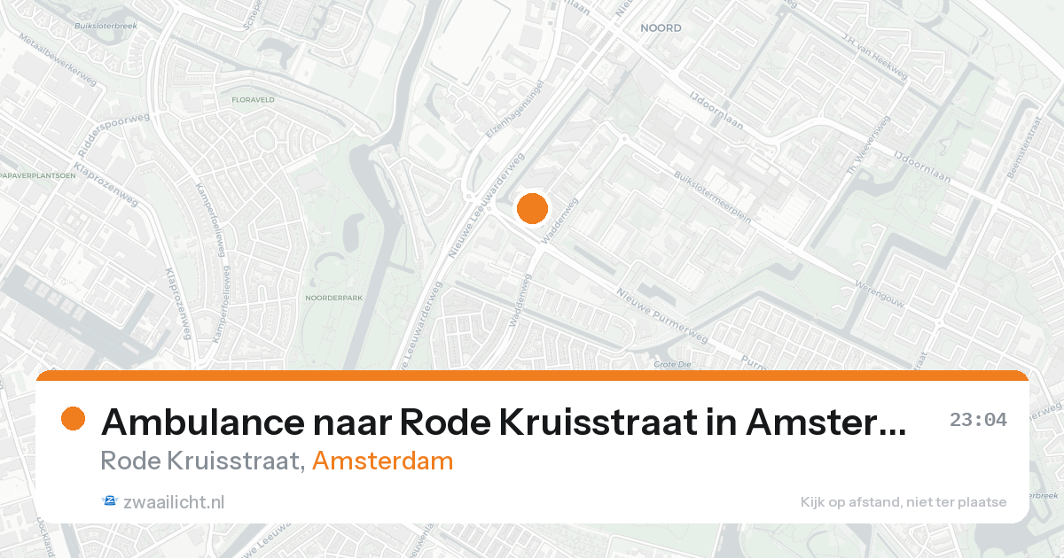 Ambulance naar Rode Kruisstraat in Amsterdam — 19 aug 2026