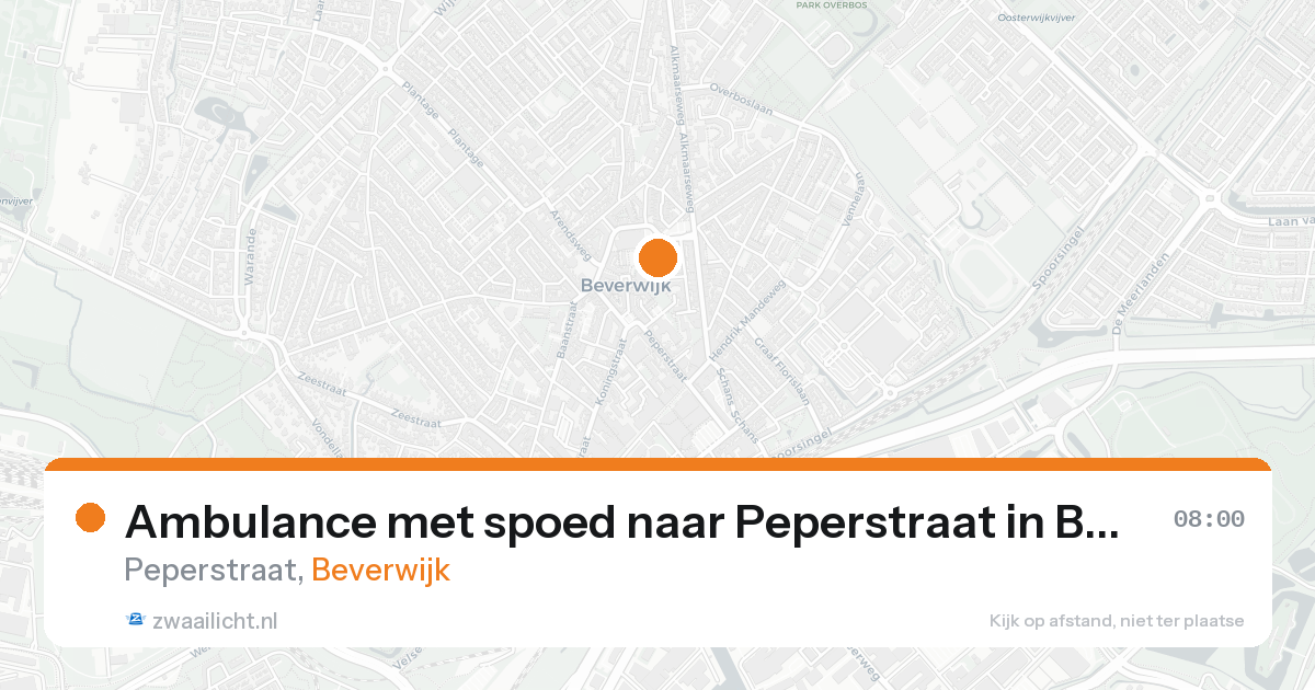 Ambulance met spoed naar Peperstraat in Beverwijk — 23 mei 2026