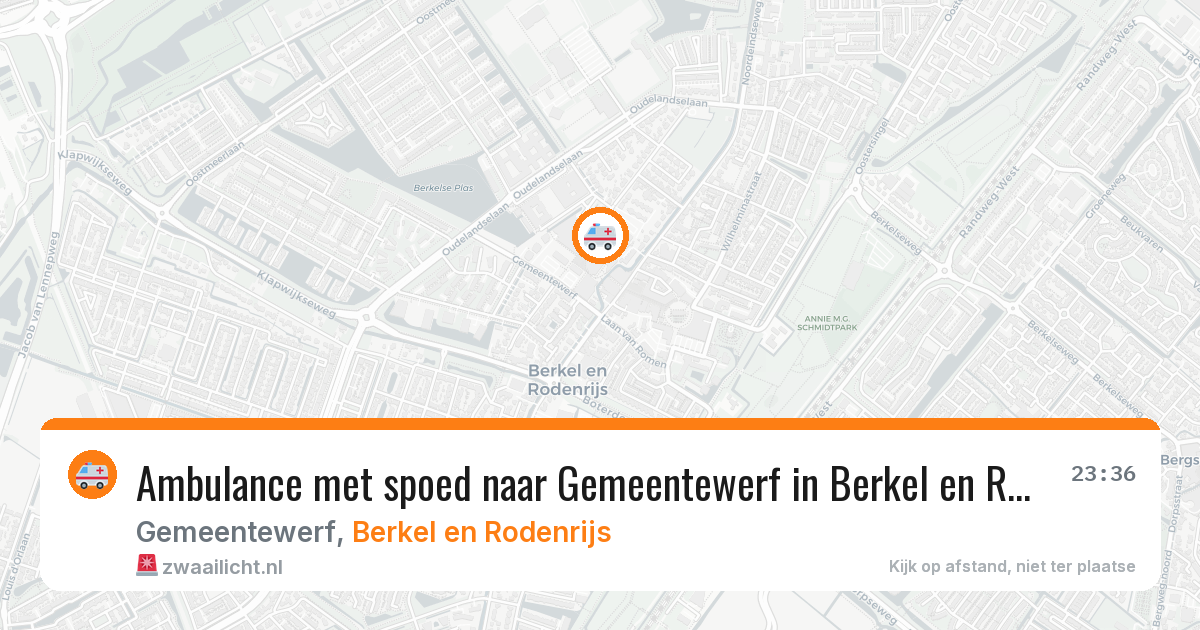 Ambulance met spoed naar Gemeentewerf in Berkel en Rodenrijs — 11 apr 2026