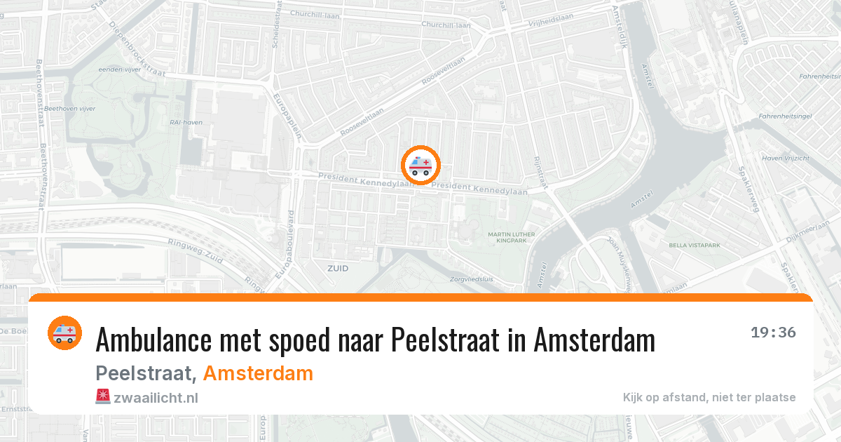 Ambulance met spoed naar Peelstraat in Amsterdam — 8 mei 2026