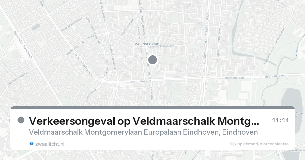 Verkeersongeval op Veldmaarschalk Montgomerylaan Europalaan Eindhoven in Eindhoven — 7 feb 2026