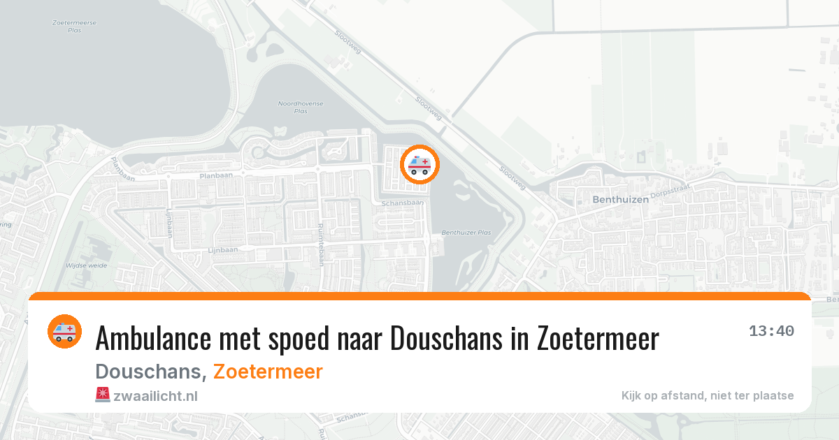 Ambulance met spoed naar Douschans in Zoetermeer — 3 aug 2026