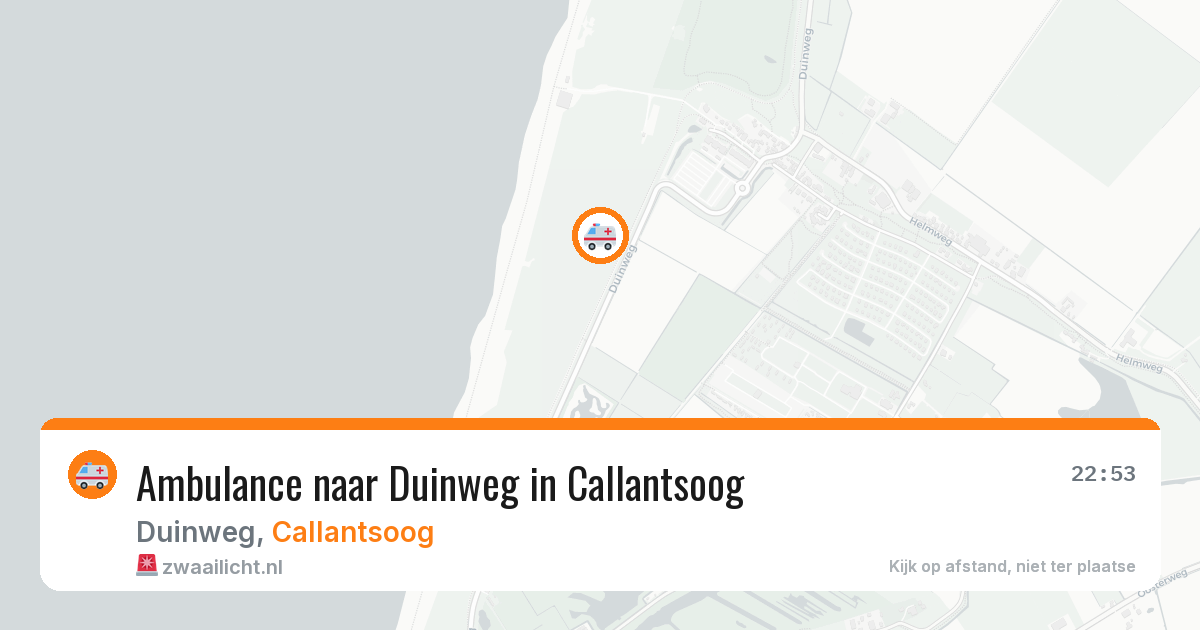 Ambulance naar Duinweg in Callantsoog — 10 aug 2026