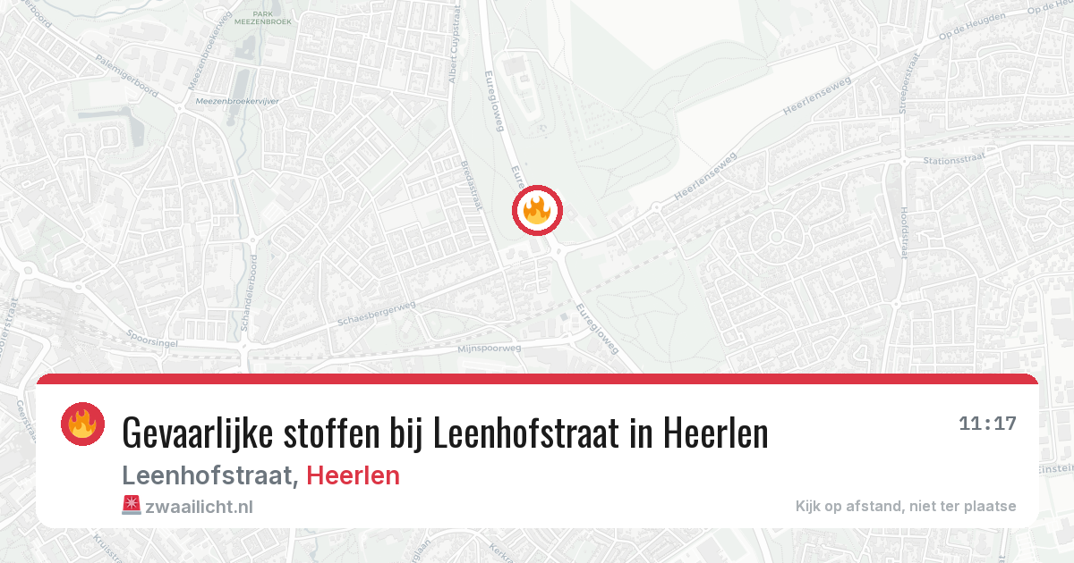 Gevaarlijke stoffen bij Leenhofstraat in Heerlen — 24 apr 2026