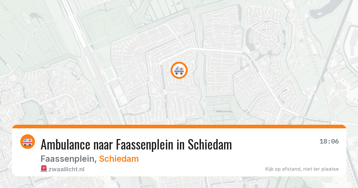 Ambulance naar Faassenplein in Schiedam — 14 aug 2026