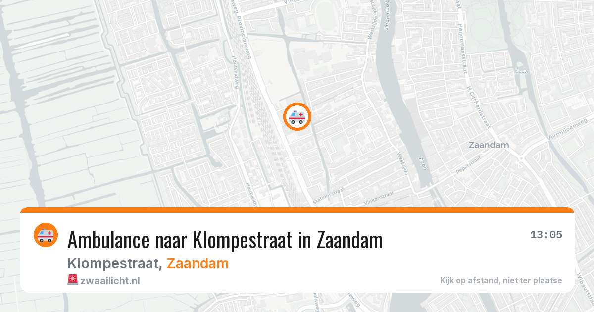 Ambulance naar Klompestraat in Zaandam — 1 apr 2026