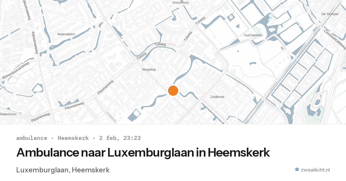 Ambulance naar Luxemburglaan in Heemskerk — 2 feb 2026