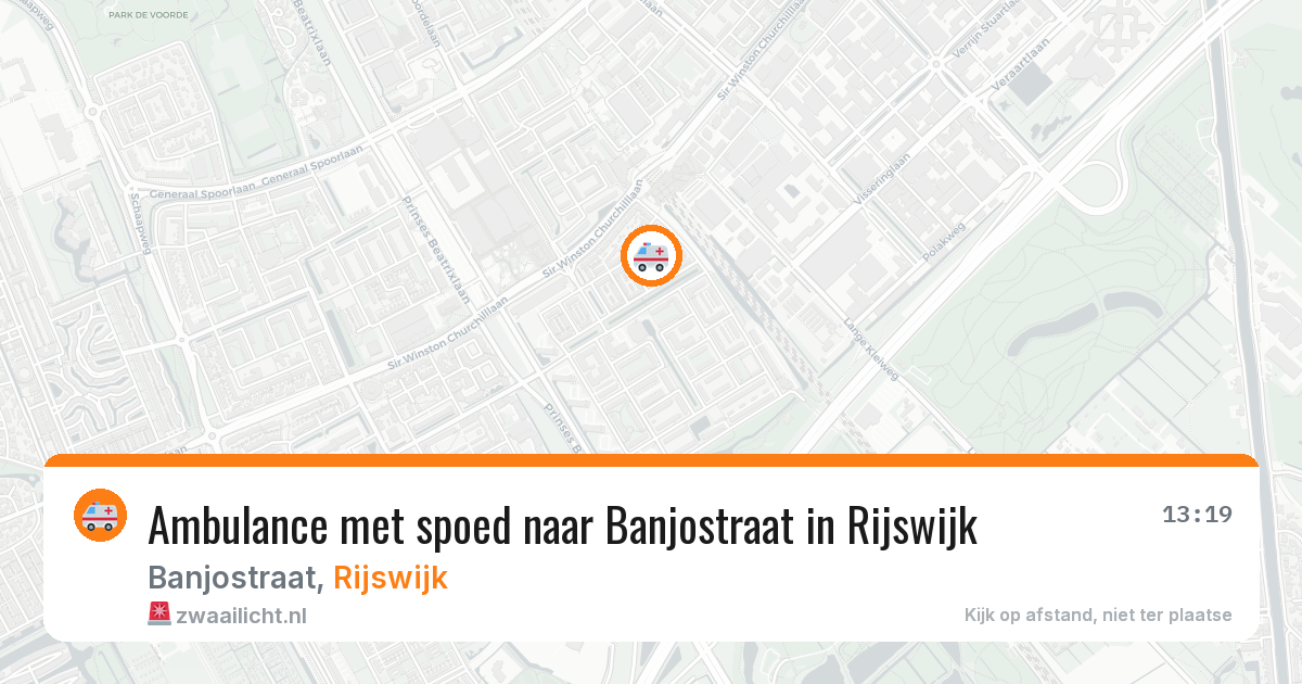 Ambulance met spoed naar Banjostraat in Rijswijk — 7 apr 2026